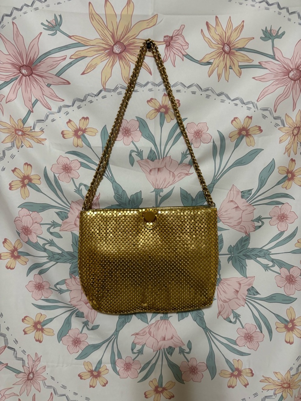 Gold Sequin Shoulder Bag - Elegant Evening Accessory